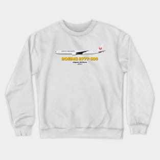 Boeing B777-300 - Japan Airlines Crewneck Sweatshirt